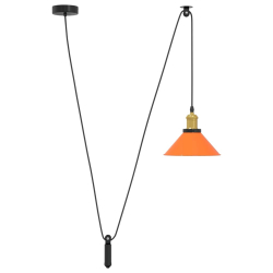 Lampa wisząca z regulacją wysokości E27 Pomarańczowy połysk