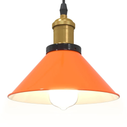 Lampa wisząca z regulacją wysokości E27 Pomarańczowy połysk
