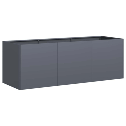 Donica, antracytowa, 120x40x40 cm, stal walcowana na zimno