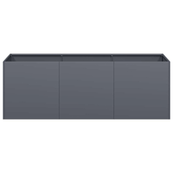 Donica, antracytowa, 120x40x40 cm, stal walcowana na zimno