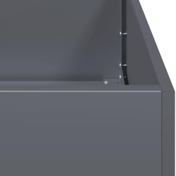 Donica, antracytowa, 120x40x40 cm, stal walcowana na zimno