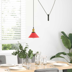 Lampa wisząca z regulacją wysokości E27 połysk czerwony
