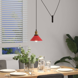 Lampa wisząca z regulacją wysokości E27 połysk czerwony