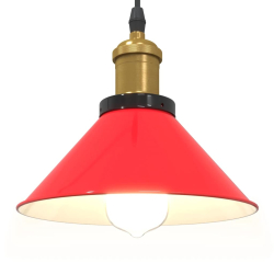 Lampa wisząca z regulacją wysokości E27 połysk czerwony
