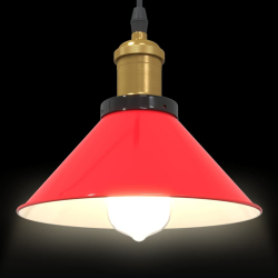 Lampa wisząca z regulacją wysokości E27 połysk czerwony