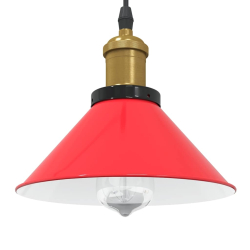 Lampa wisząca z regulacją wysokości E27 połysk czerwony