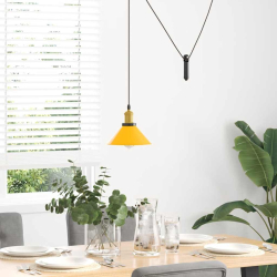 Lampa wisząca z regulacją wysokości E27 połysk żółty