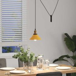 Lampa wisząca z regulacją wysokości E27 połysk żółty