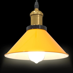 Lampa wisząca z regulacją wysokości E27 połysk żółty