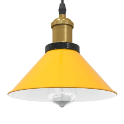 Lampa wisząca z regulacją wysokości E27 połysk żółty
