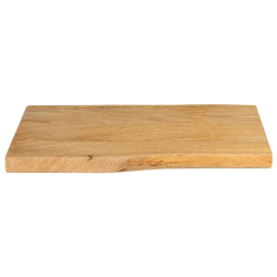 Blat stołu, 60x40x2,5 cm, naturalna krawędź, lite drewno mango