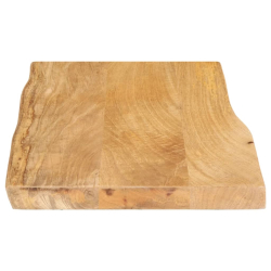 Blat stołu, 60x40x2,5 cm, naturalna krawędź, lite drewno mango