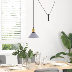 Lampa wisząca z regulacją wysokości E27 połysk szary