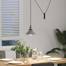 Lampa wisząca z regulacją wysokości E27 połysk szary
