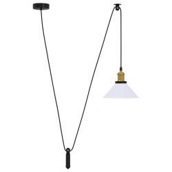 Lampa wisząca z regulacją wysokości E27 połysk biały