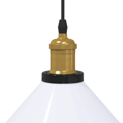Lampa wisząca z regulacją wysokości E27 połysk biały