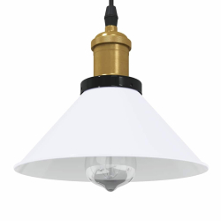 Lampa wisząca z regulacją wysokości E27 połysk biały