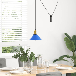 Lampa wisząca z regulacją wysokości E27 połysk ciemnoniebieski