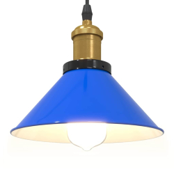 Lampa wisząca z regulacją wysokości E27 połysk ciemnoniebieski