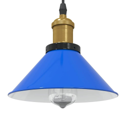 Lampa wisząca z regulacją wysokości E27 połysk ciemnoniebieski