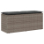 Ławka ogrodowa z poduszką Szara 110x40x44 cm Polirattan