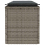 Ławka ogrodowa z poduszką Szara 110x40x44 cm Polirattan