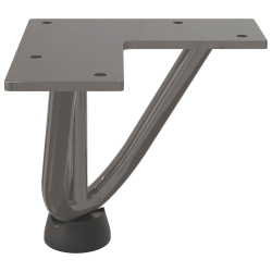 Nogi do stołu Hairpin, 4 szt., naturalna stal, 10 cm, lita stal