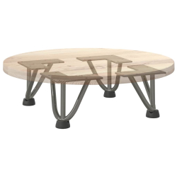 Nogi do stołu Hairpin, 4 szt., naturalna stal, 10 cm, lita stal