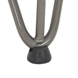 Nogi do stołu Hairpin, 4 szt., naturalna stal, 10 cm, lita stal