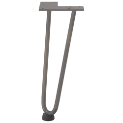 Nogi do stołu Hairpin, 4 szt., naturalna stal, 30 cm, lita stal