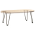 Nogi do stołu Hairpin, 4 szt., naturalna stal, 30 cm, lita stal
