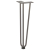 Nogi do stołu Hairpin, 4 szt., naturalna stal, 42 cm, lita stal