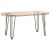 Nogi do stołu Hairpin, 4 szt., naturalna stal, 42 cm, lita stal