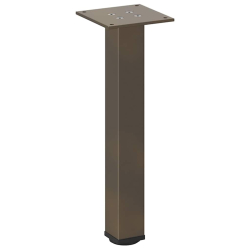 Nogi do stolika kawowego, 4 szt., naturalna stal, 42-44cm, stal