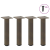 Nogi do stolika kawowego, 4 szt., naturalna stal, 42-44cm, stal