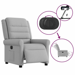 Elektryczny fotel rozkładany Cloud Grey Fabric