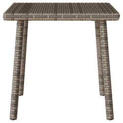 Stolik kawowy ogrodowy prostokątny szary 40x40x37 cm polirattan