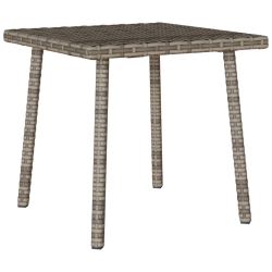Stolik kawowy ogrodowy prostokątny szary 40x40x37 cm polirattan