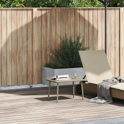 Stolik kawowy ogrodowy prostokątny beżowy 60x40x37cm polirattan