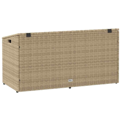 Skrzynia ogrodowa beżowa 110x50x58 cm polirattan