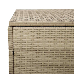 Skrzynia ogrodowa beżowa 110x50x58 cm polirattan
