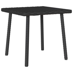 Stolik kawowy ogrodowy prostokątny czarny 40x40x37cm polirattan
