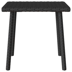 Stolik kawowy ogrodowy prostokątny czarny 40x40x37cm polirattan