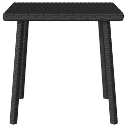 Stolik kawowy ogrodowy prostokątny czarny 40x40x37cm polirattan