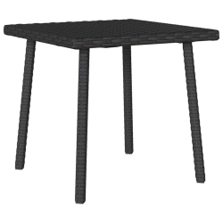 Stolik kawowy ogrodowy prostokątny czarny 40x40x37cm polirattan