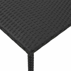 Stolik kawowy ogrodowy prostokątny czarny 40x40x37cm polirattan