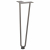 Nogi do stołu Hairpin, 4 szt., naturalna stal, 42 cm, lita stal