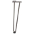 Nogi do stołu Hairpin, 4 szt., naturalna stal, 42 cm, lita stal