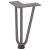 Nogi do stołu Hairpin, 4 szt., naturalna stal, 20 cm, lita stal