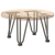Nogi do stołu Hairpin, 4 szt., naturalna stal, 20 cm, lita stal